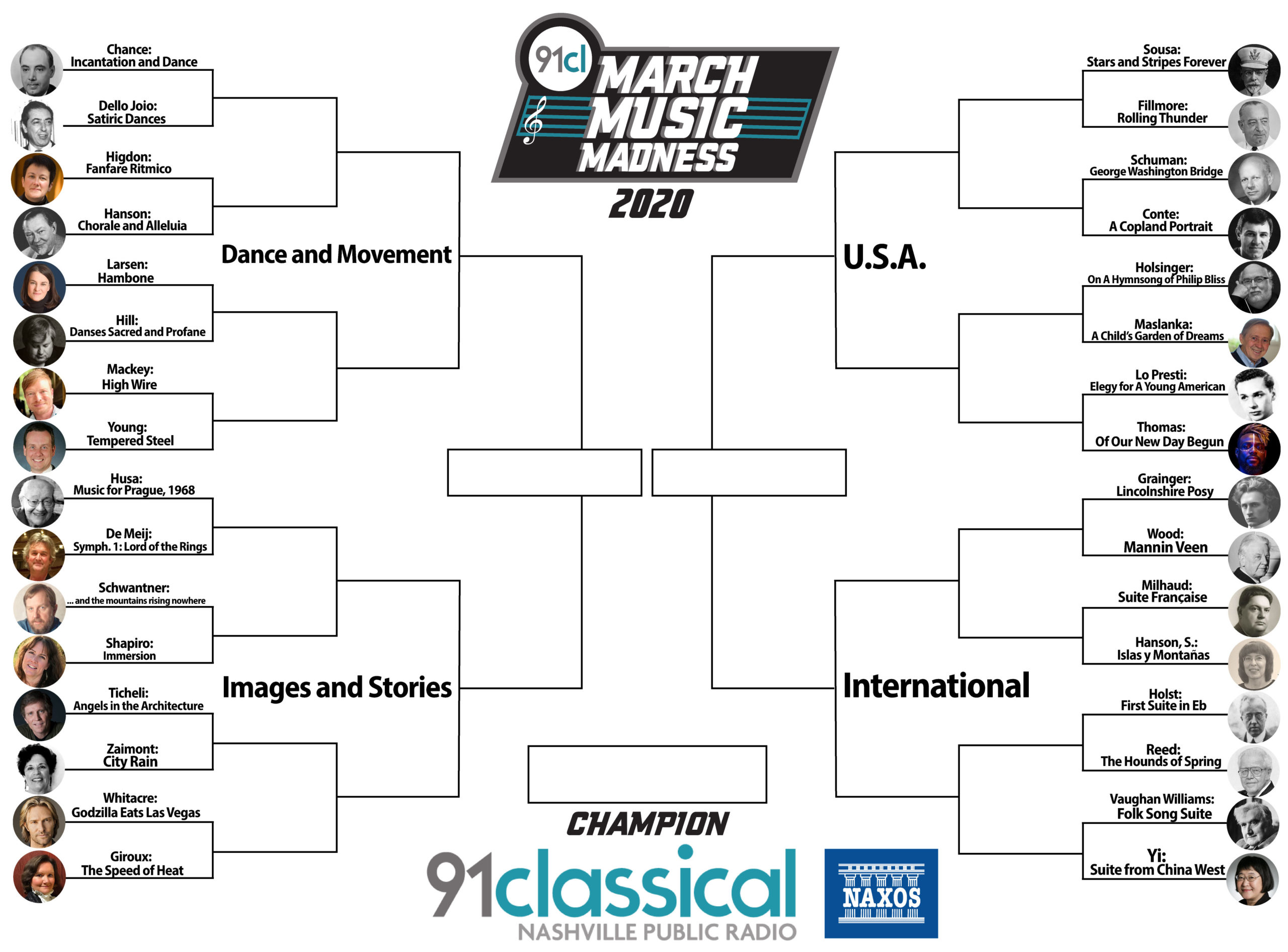 Make Your Picks In Our Second Annual March Music Madness Nashville